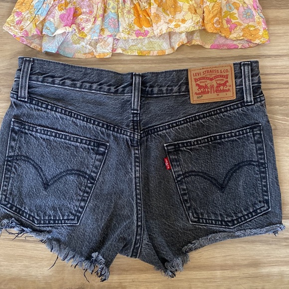 Levi’s High Rise Button Fly Cut-off Jean Shorts • Daisy Dukes • 26 - Picture 6 of 10